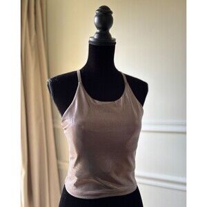 Old Navy Active Powersoft Metallic Sports Built In Bra Light Support Womens L